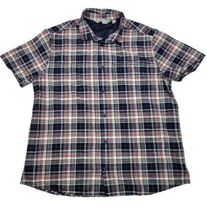 Mountain Warehouse Shirt Men Extra Large Blue Plaid Mesh Fishing Trail Adult XL